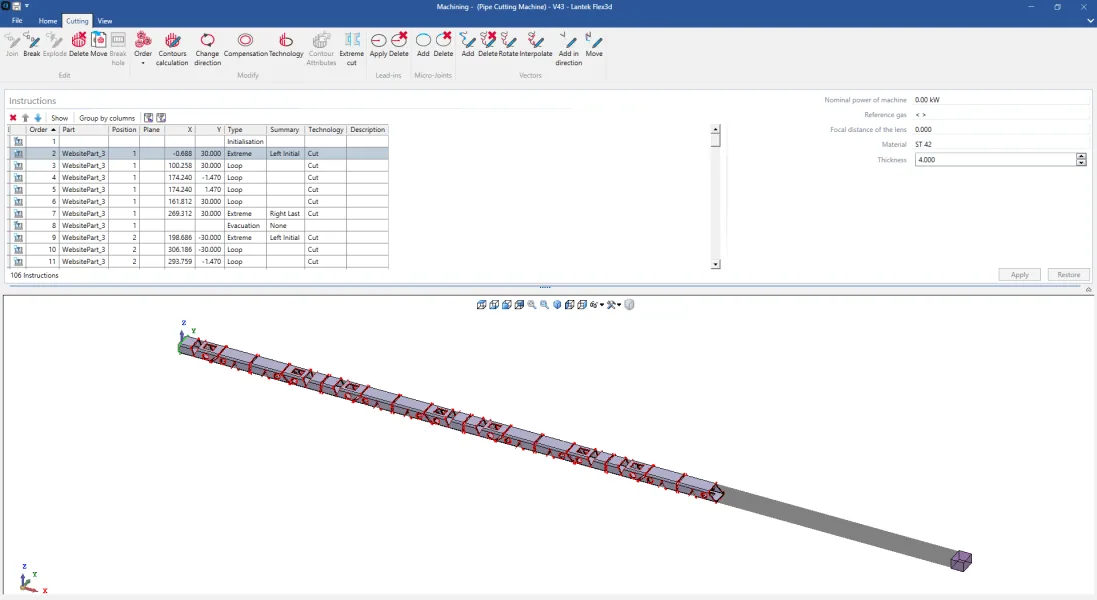Lantek Flex3D Tubes Lantek Flex3D Tubes